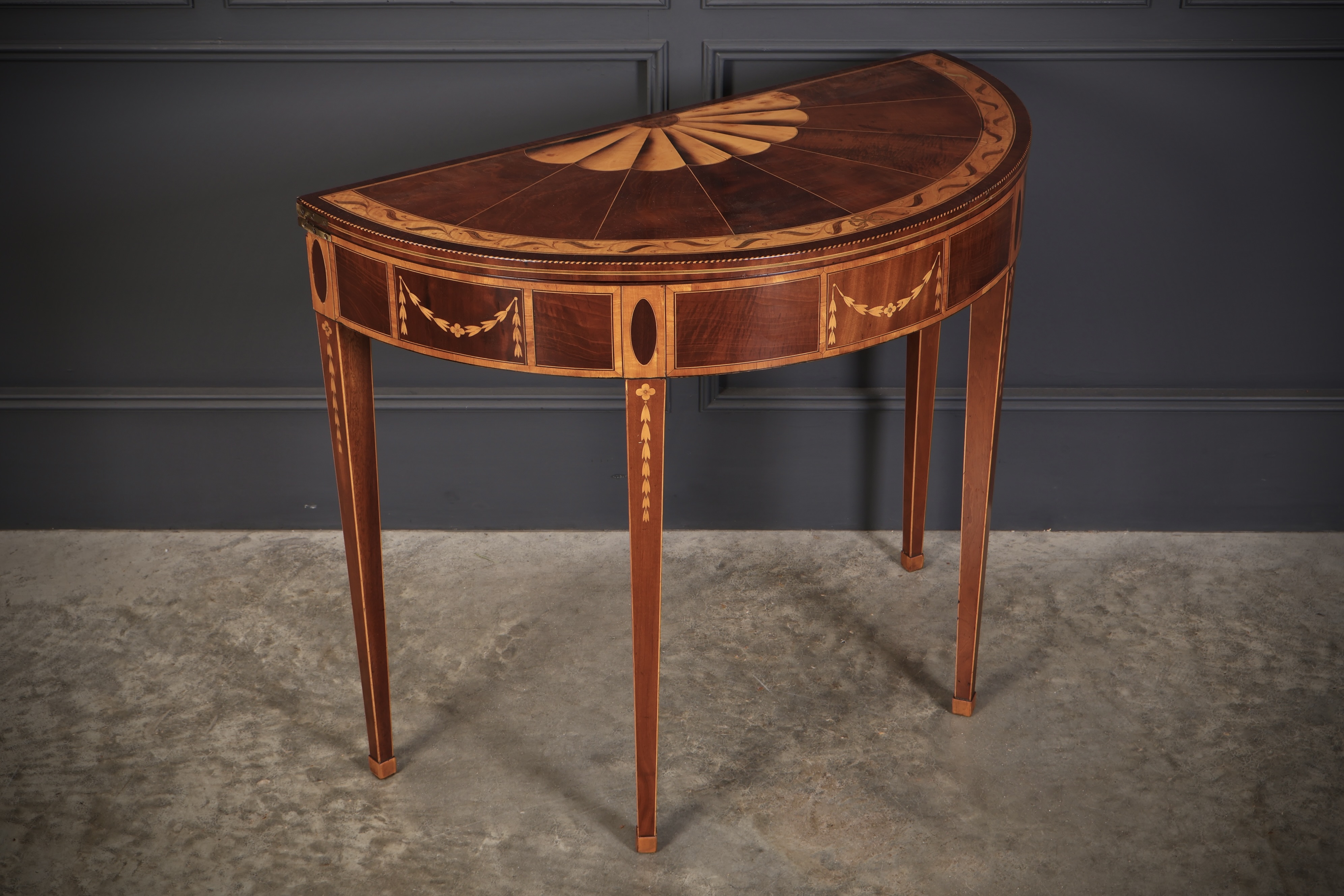 Rare 18th Century Marquetry Inlaid Tea Table
